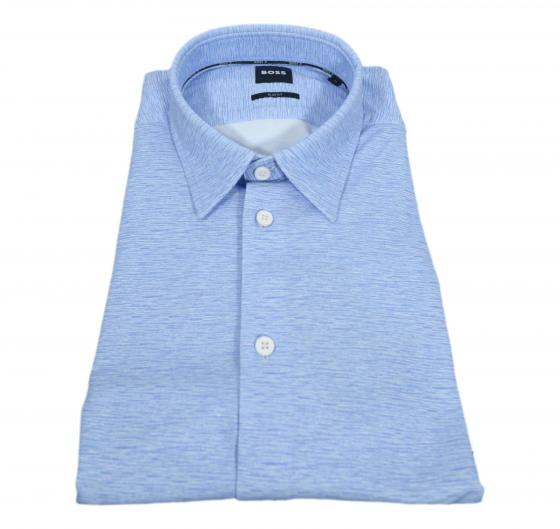 BOSS Camicia Uomo Slim Fit P ROAN kent C1 233 50533574 Elasticizzata Colore Celeste
