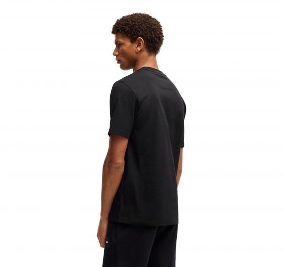 BOSS T Shirt Uomo In Jersey Di Cotone Con Grafica Con Logo A Righe Sottili Tee Logo Rib 50538096 Colore Nero