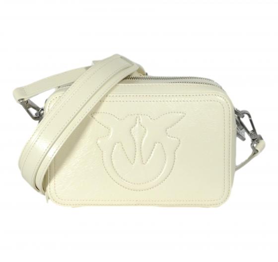 PINKO Borsa Donna Carrie Camera Bag Classic Calf 104336 Z14S Colore Bianco