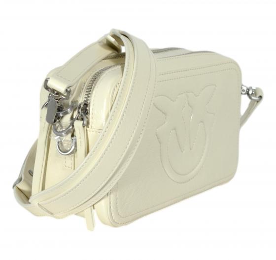 PINKO Borsa Donna Carrie Camera Bag Classic Calf 104336 Z14S Colore Bianco