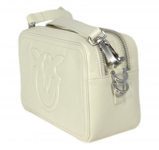 PINKO Borsa Donna Carrie Camera Bag Classic Calf 104336 Z14S Colore Bianco