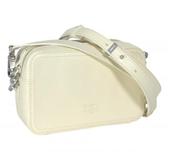 PINKO Borsa Donna Carrie Camera Bag Classic Calf 104336 Z14S Colore Bianco