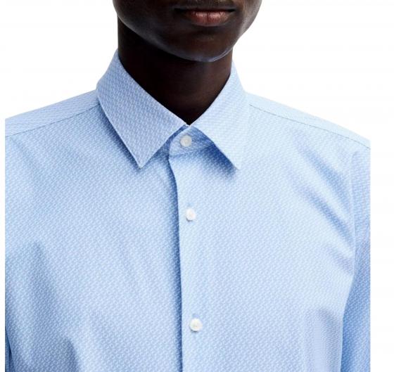 BOSS Camicia Uomo Slim Fit In Jersey Elasticizzato Ad Alte Prestazioni Con Stampa 50539392 Colore Celeste A Motivi