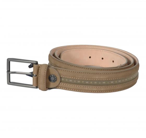 PAUL SHARK Cintura Uomo In Pelle Con Nastro Bandiere 15316001 Colore Beige 128