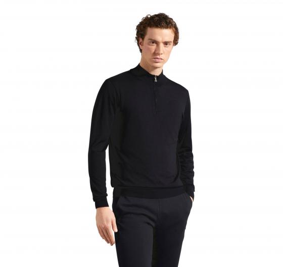 PAUL SHARK Maglione Uomo Mezza Zip In Lana Merino Extra Fine Winter Summer 99311016 Colore Nero 011