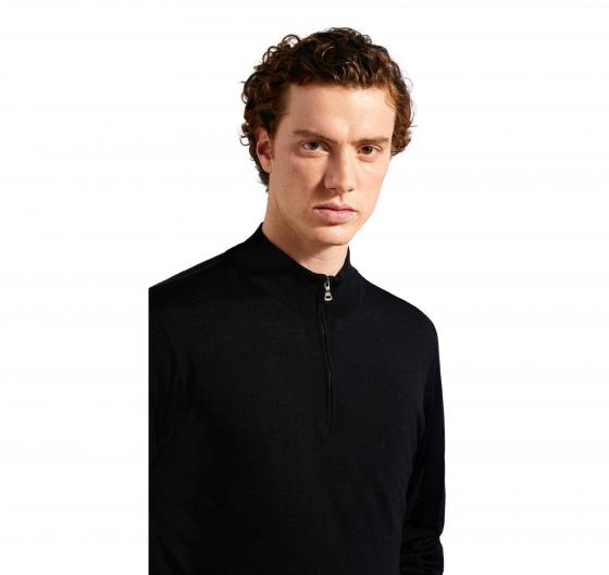 PAUL SHARK Maglione Uomo Mezza Zip In Lana Merino Extra Fine Winter Summer 99311016 Colore Nero 011