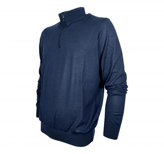 PAUL SHARK Maglione Uomo Mezza Zip In Lana Merino Extra Fine Winter Summer 99311016 Colore Blu 050