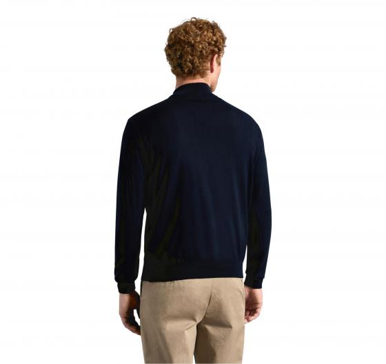 PAUL SHARK Maglione Uomo Mezza Zip In Lana Merino Extra Fine Winter Summer 99311016 Colore Blu 050