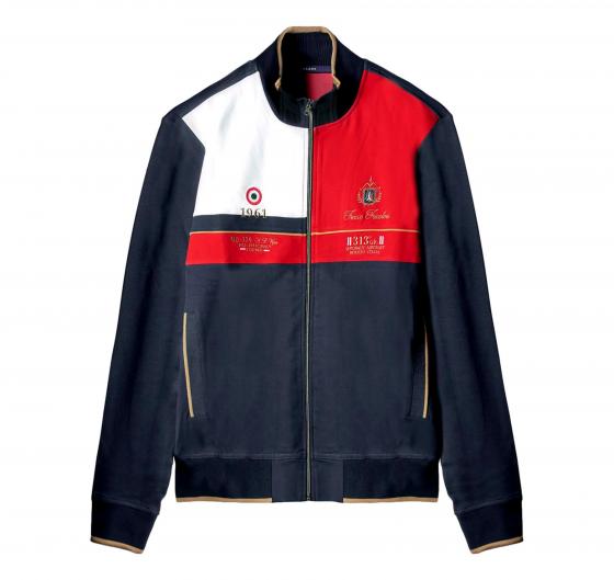 AERONAUTICA MILITARE Felpa Uomo Color Block In Interlock e Pique' FE2011 Colore Blu Multicolor