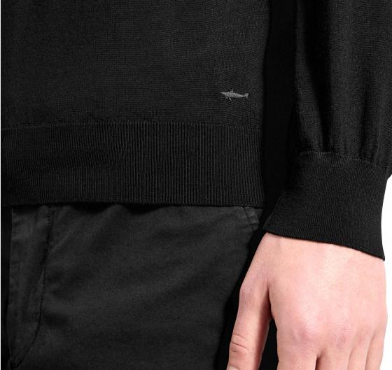 PAUL SHARK Maglia Uomo Girocollo In Lana Merino Extra Fine Winter Summer 99311015 011 Colore Nero