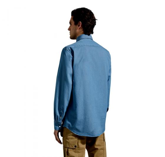PAUL SHARK Camicia Uomo In Cotone Botton Down 99313004R Colore Blu Denim