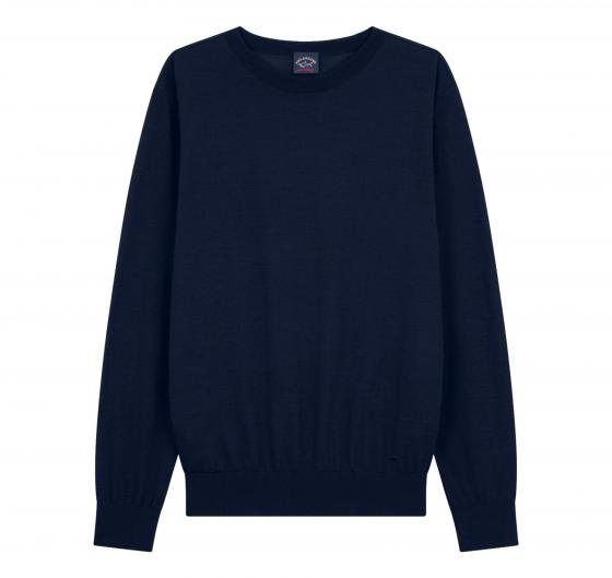 PAUL SHARK Maglia Uomo Girocollo In Lana Merino Extra Fine Winter Summer 99311015 050 Colore Blu