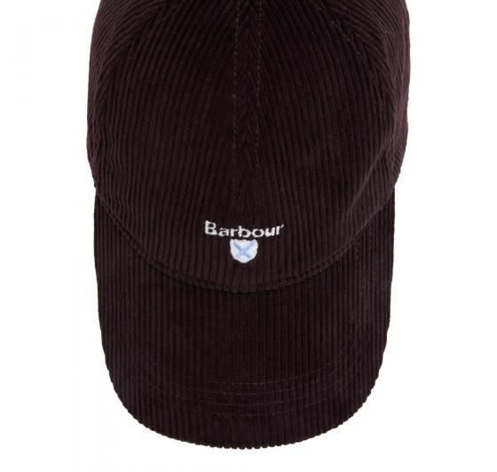 BARBOUR Cappello Baseball Uomo a Coste Sottili Preston Cord MHA0911BR511 Colore Marrone