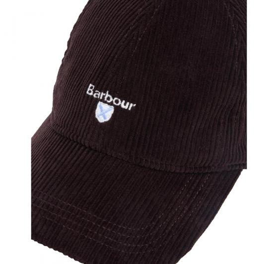 BARBOUR Cappello Baseball Uomo a Coste Sottili Preston Cord MHA0911BR511 Colore Marrone