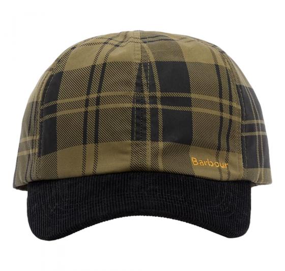 BARBOUR Cappello Baseball Donna In Tartan Elaine Check LHA0602OL511 Colore Verde Oliva