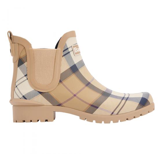 BARBOUR Stivaletti Donna Wellington Wilton Hessian Tartan LRF0066BR51 Colore Beige
