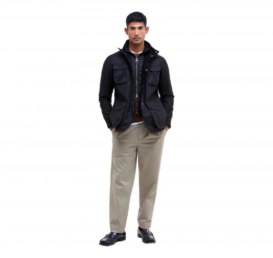 BARBOUR Ogston Waxed Jacket MWX0700BK11 Black Uomo
