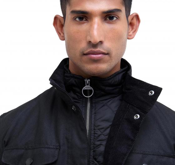 BARBOUR Ogston Waxed Jacket MWX0700BK11 Black Uomo
