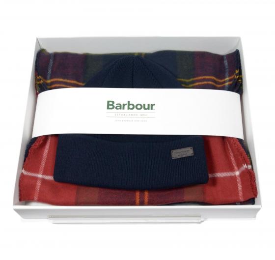 BARBOUR Set Uomo Sciarpa e Cappello Swinton Beanie Galingale MGS0079TN69 Colore Tartan
