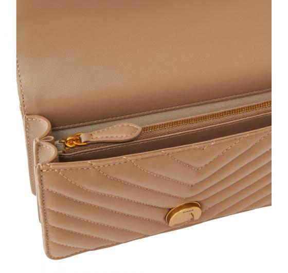 PINKO Borsa Donna Love One Mini Dc Sheep Nappa Chevron 100074 Colore Beige D01Q