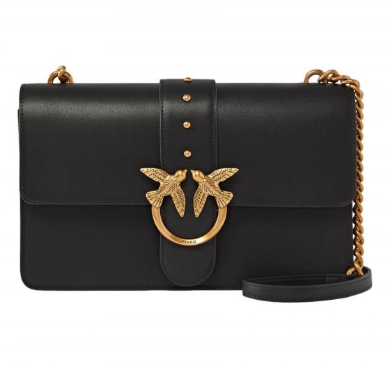PINKO Borsa Donna Love One Classic St Dc Vitello Seta 105857 Colore Nero Z99Q