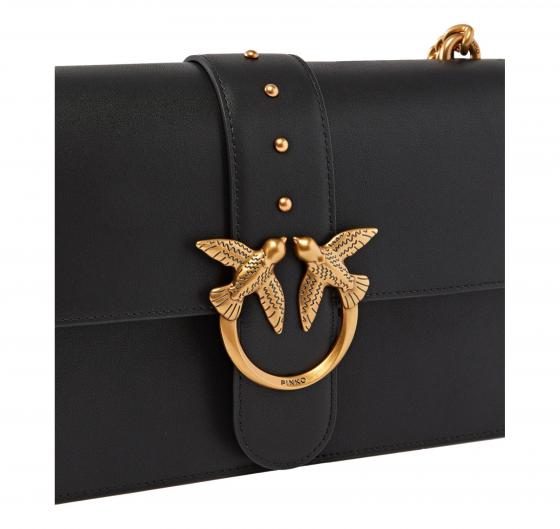 PINKO Borsa Donna Love One Classic St Dc Vitello Seta 105857 Colore Nero Z99Q