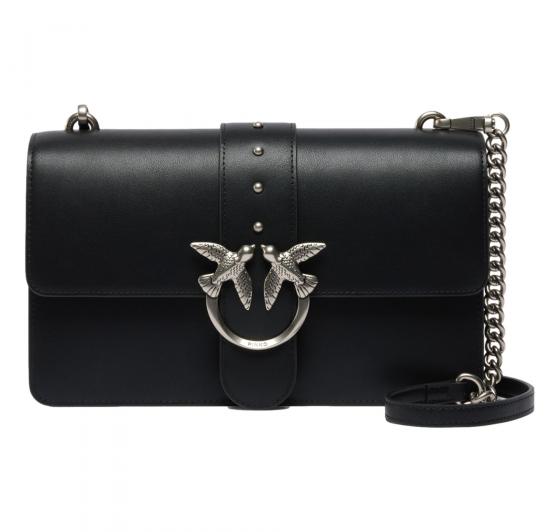 PINKO Borsa Donna Love One Classic St Cl Vitello Seta 105857 Colore Nero Z99O