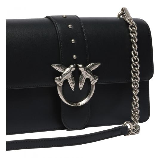PINKO Borsa Donna Love One Classic St Cl Vitello Seta 105857 Colore Nero Z99O