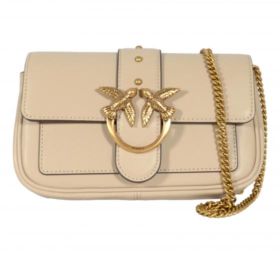 PINKO Borsa Donna Love One Pocket Vitello Seta 100061 Colore Beige C50Q