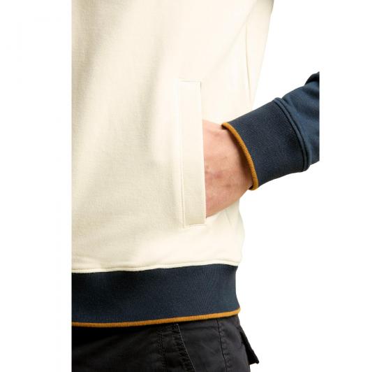 AERONAUTICA MILITARE Felpa Uomo Full Zip Ricamata Con Frecce Tricolori FE2062UF00662 Colore Bianco Blu