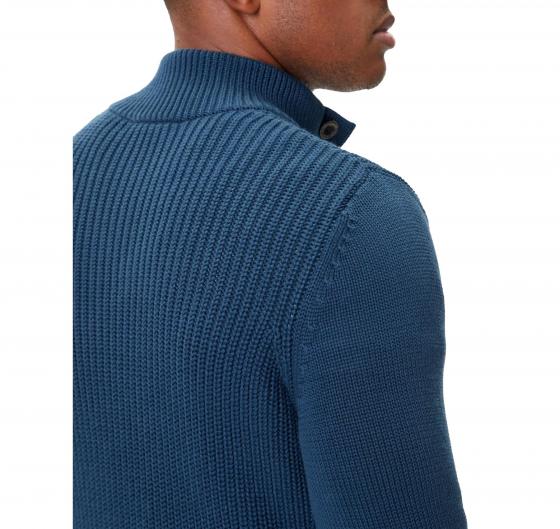 AERONAUTICA MILITARE Maglia Uomo Collo Alto Con Bottoni In Cotone MA1572UL00409 Colore Blu