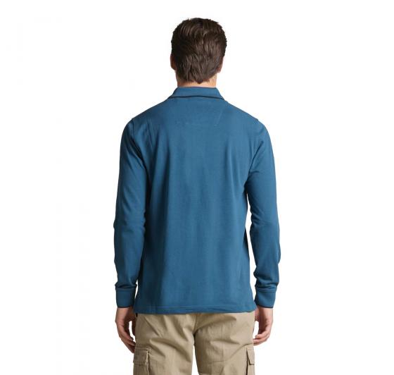 AERONAUTICA MILITARE Polo Uomo Manica Lunga Basica In Cotone PO1653UP00082 Colore Blu Avio