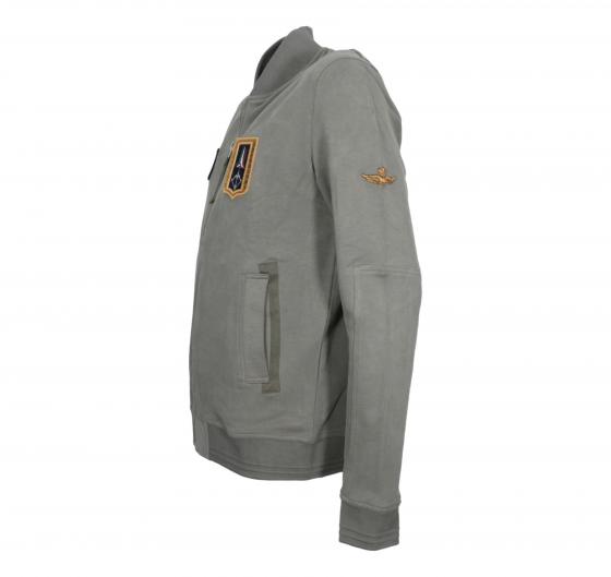 AERONAUTICA MILITARE Felpa Uomo Full Zip Ricamata FE2071UF00669 Colore Grigio