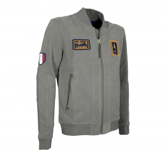 AERONAUTICA MILITARE Felpa Uomo Full Zip Ricamata FE2071UF00669 Colore Grigio