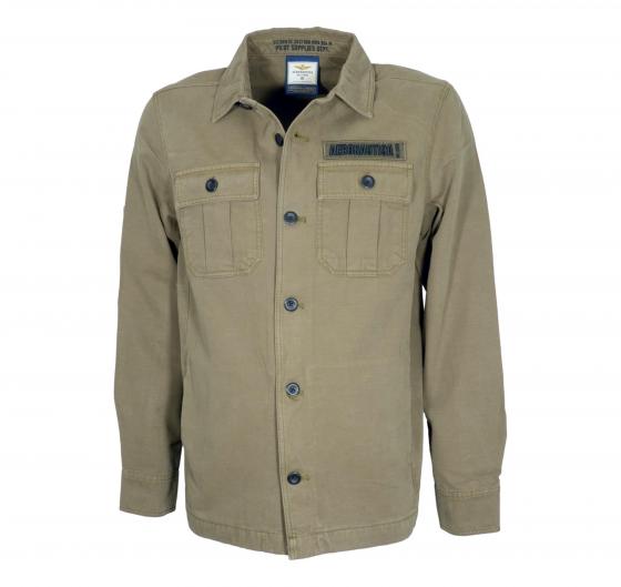 AERONAUTICA MILITARE Giacca Camicia Uomo In Twill Tinto Capo AC0036UCT04233 Colore Verde