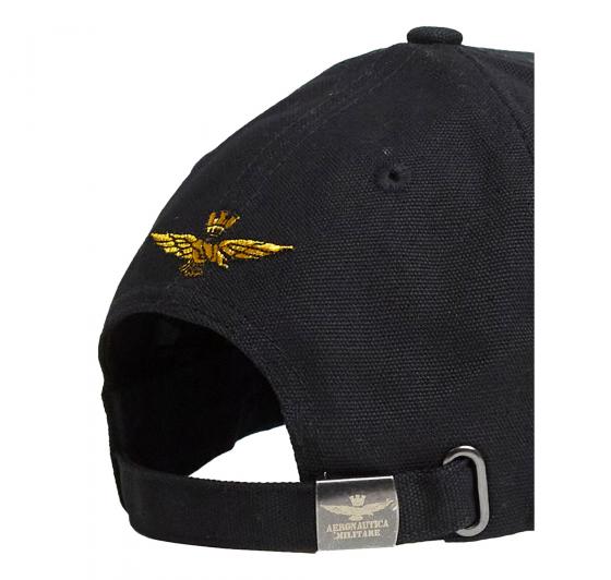 AERONAUTICA MILITARE Cappellino Uomo In Canvas Con Patches HA1150UCT03043 Colore Nero