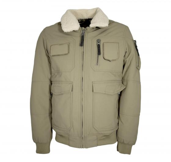 AERONAUTICA MILITARE Giacca Uomo Pilot Collo Rimovibile AB3024 Colore Beige Militare