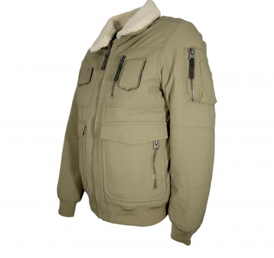 AERONAUTICA MILITARE Giacca Uomo Pilot Collo Rimovibile AB3024 Colore Beige Militare