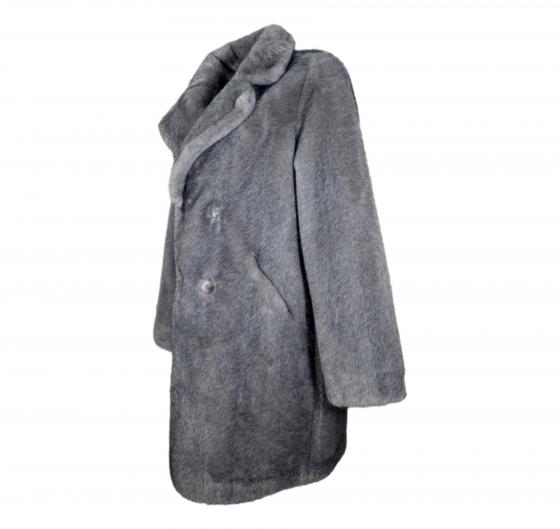 VLAB Giaccone Donna Audrey FW56054 Double Face Colore Grigio