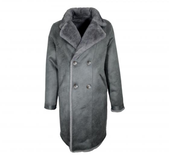VLAB Giaccone Donna Audrey FW56054 Double Face Colore Grigio
