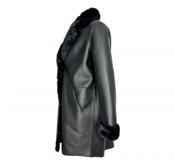 VLAB Giaccone Donna Con Tasche Laterali FW56032 Stormy Colore Nero