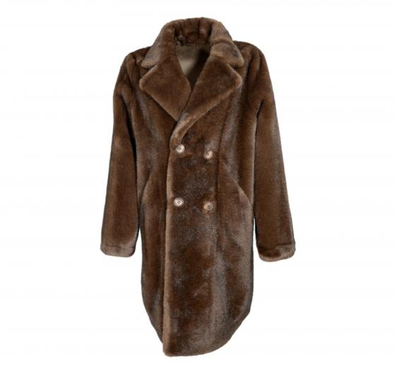 VLAB Giaccone Donna Audrey FW56054 Double Face Colore Marrone