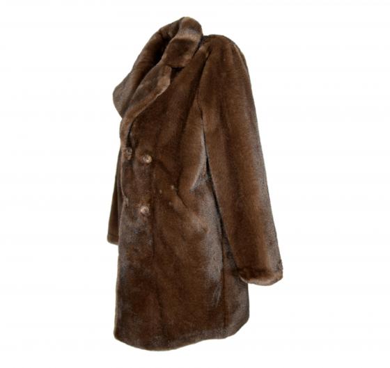 VLAB Giaccone Donna Audrey FW56054 Double Face Colore Marrone