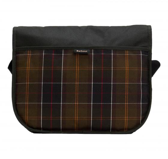BARBOUR Borsa A Tracolla Riever Field In tessuto Cerato UBA0749SG91 Colore Verde Scuro