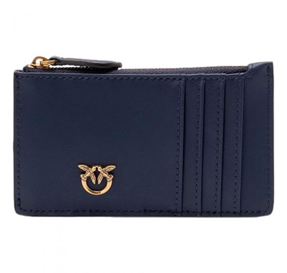 PINKO Portacarte Donna Airone Chardholder Vitello Seta 100251 G08Q Colore Blu