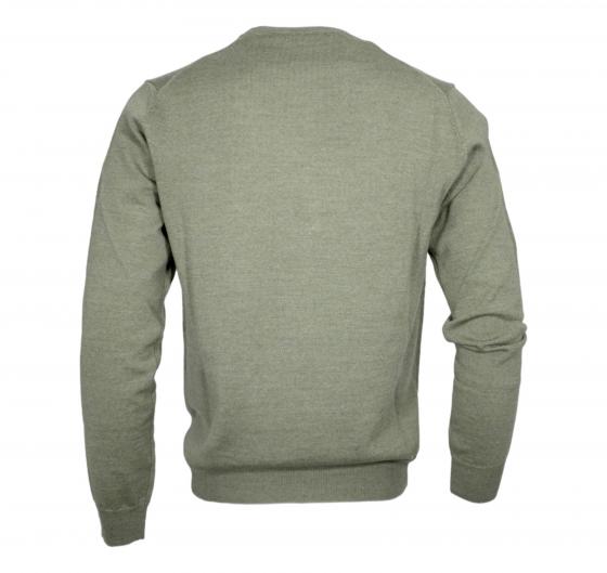 CASHMERE COMPANY Maglia Uomo Girocollo Pura Lana Merinos Extrafine Slim fit Colore 231 Verde Salvia