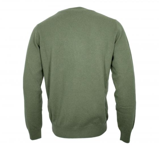 CASHMERE COMPANY Maglia Girocollo Uomo In Puro Cashmere Colore 235 Verde Salvia