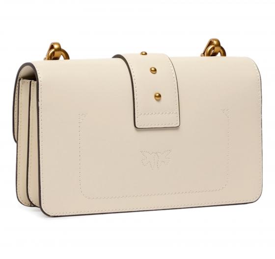 PINKO Borsa Donna Love One Mini St Cl Vitello Seta 105856 Colore Bianco Z14Q