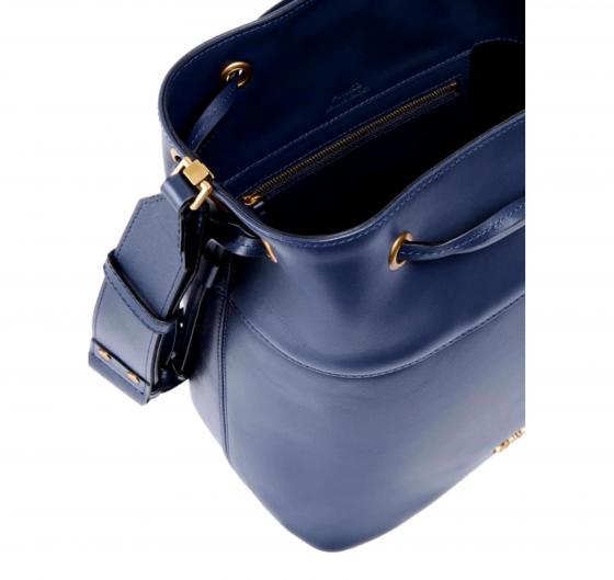 PINKO Borsa Donna Secchiello Mini Vitello Morbido 104303 Colore Blu Indaco G08Q