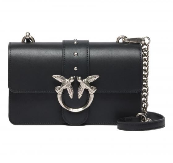 PINKO Borsa Donna Love One Mini St Cl Vitello Seta 105856 Colore Nero Z99O